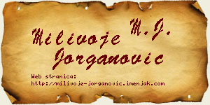 Milivoje Jorganović vizit kartica